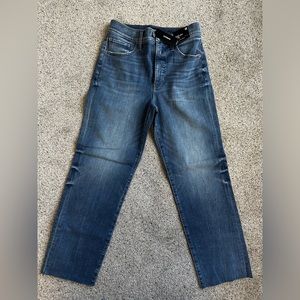 Express High Rise Straight Ankle Jeans